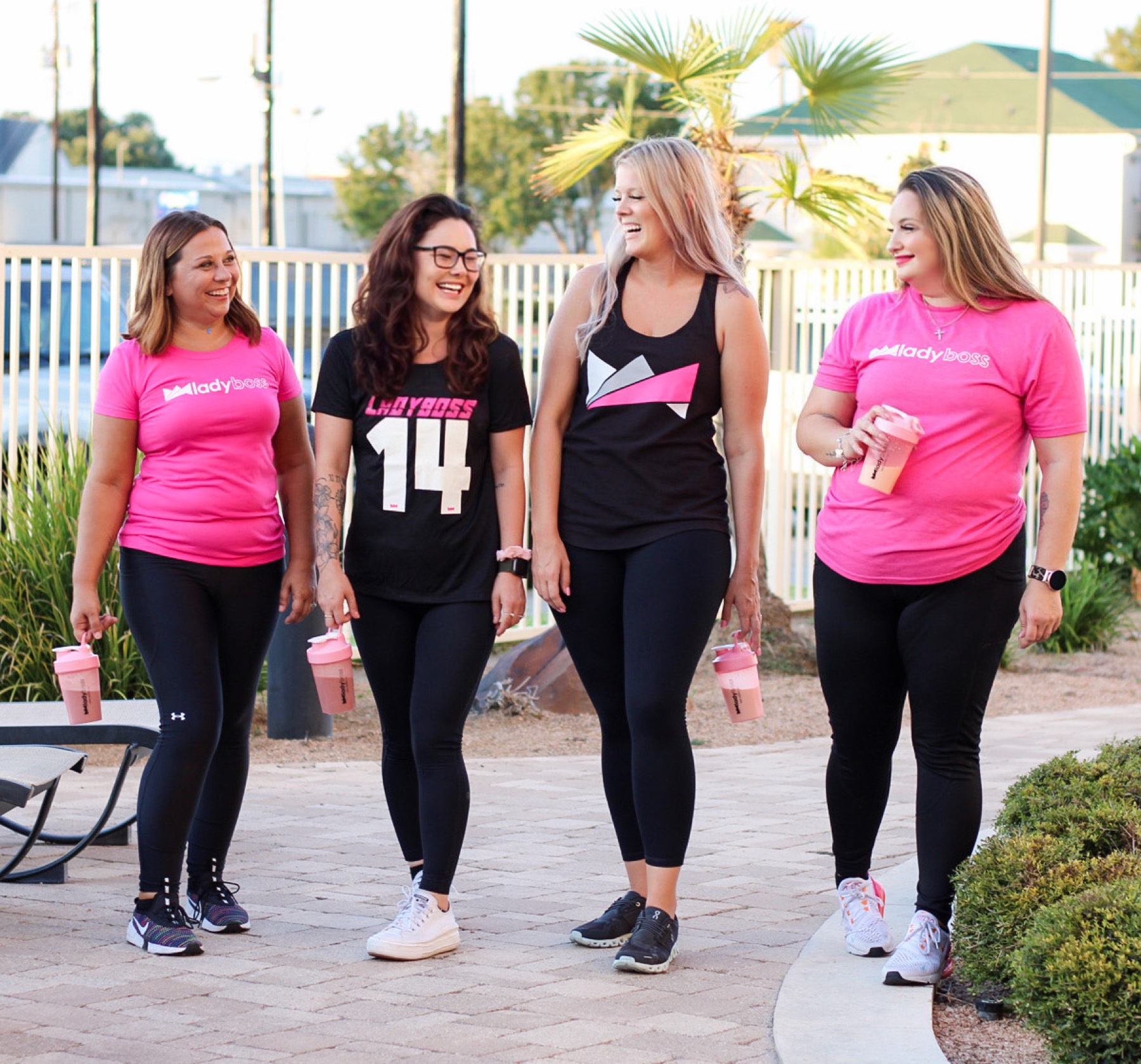 LadyBoss women walking together outdoors