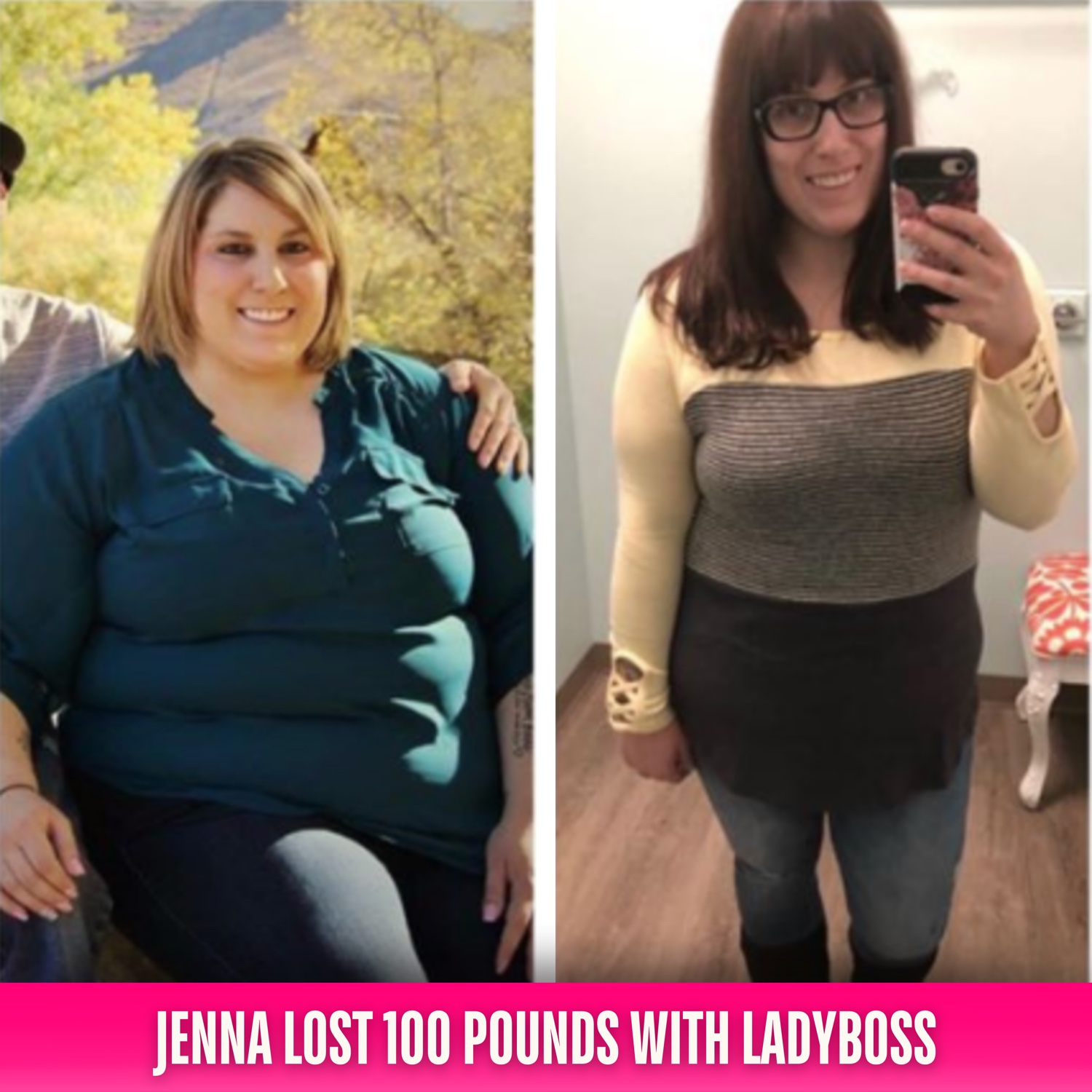 Approved LadyBoss client before-and-after progress story