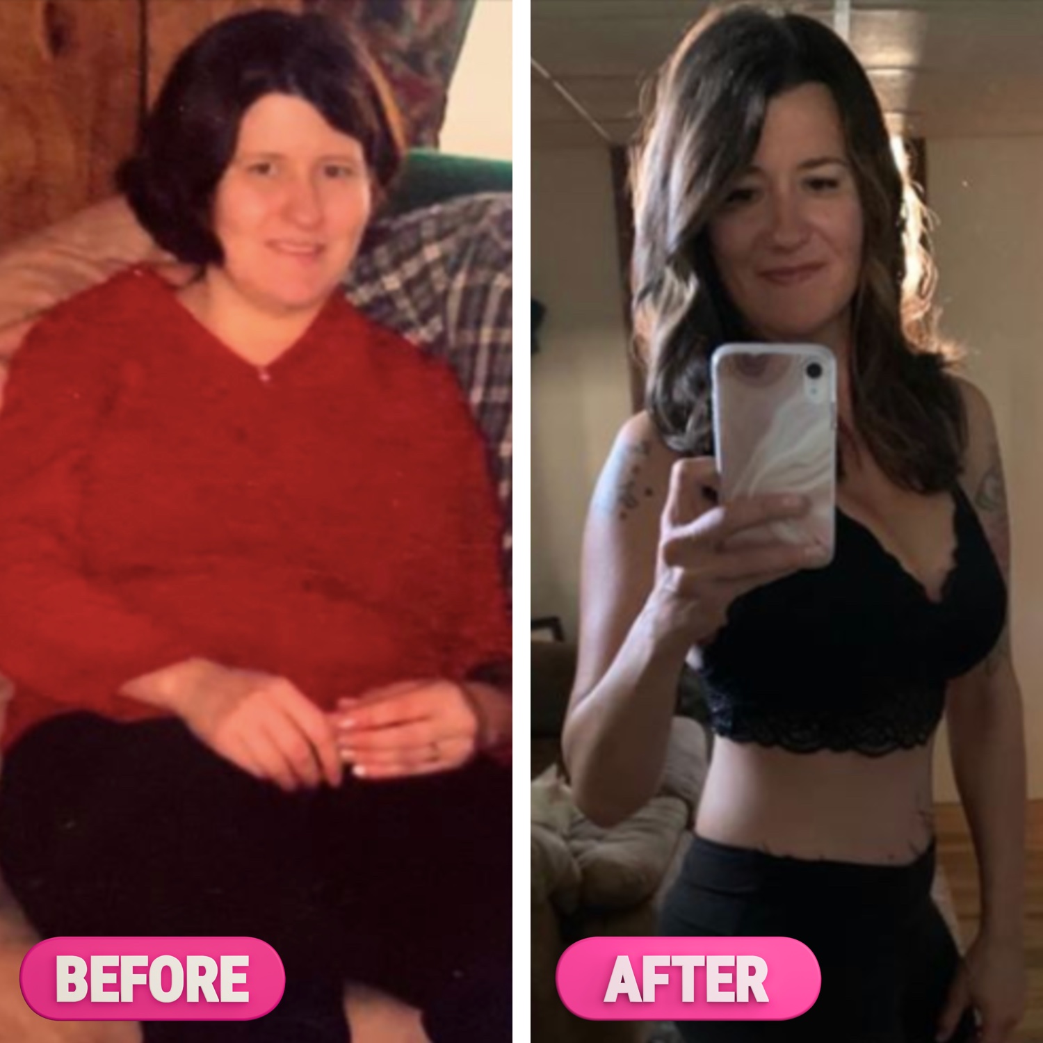 Approved LadyBoss client before-and-after progress story
